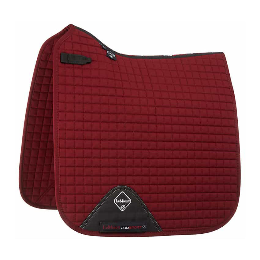 LeMieux ProSport Cotton Dressage Square Burgundy