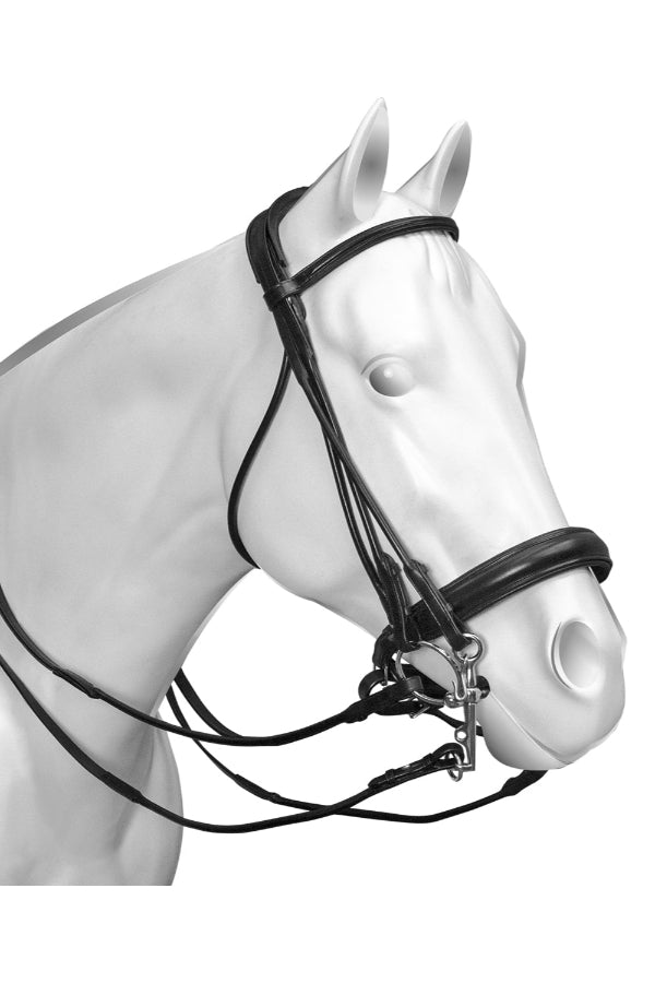 Acavallo Parnaso Rolled Leather Double Bridle with Reins - PRICE REDUCED