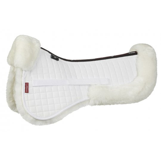 Prolambskin Dressage Half Pad White/White